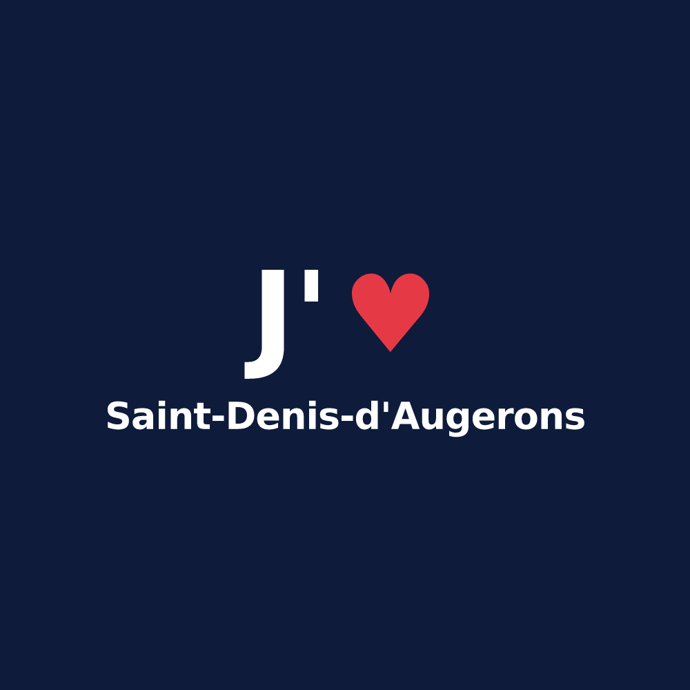 T-shirt personnalisé Saint-Denis-d'Augerons — design J'aime Saint-Denis-d'Augerons