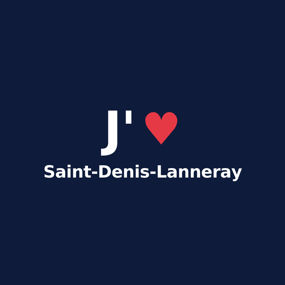 T-shirt personnalisé Saint-Denis-Lanneray — design J'aime Saint-Denis-Lanneray