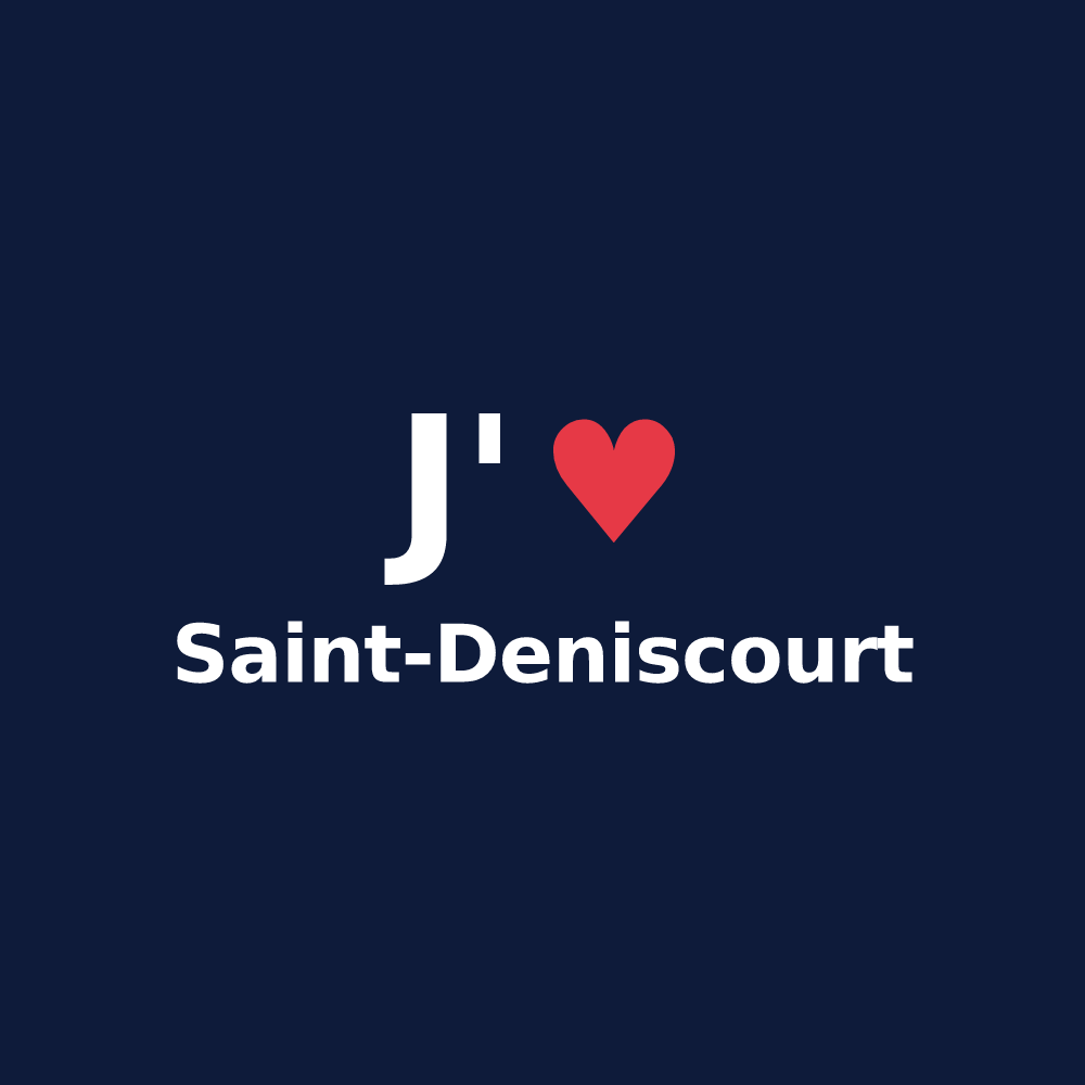 T-shirt personnalisé Saint-Deniscourt — design J'aime Saint-Deniscourt