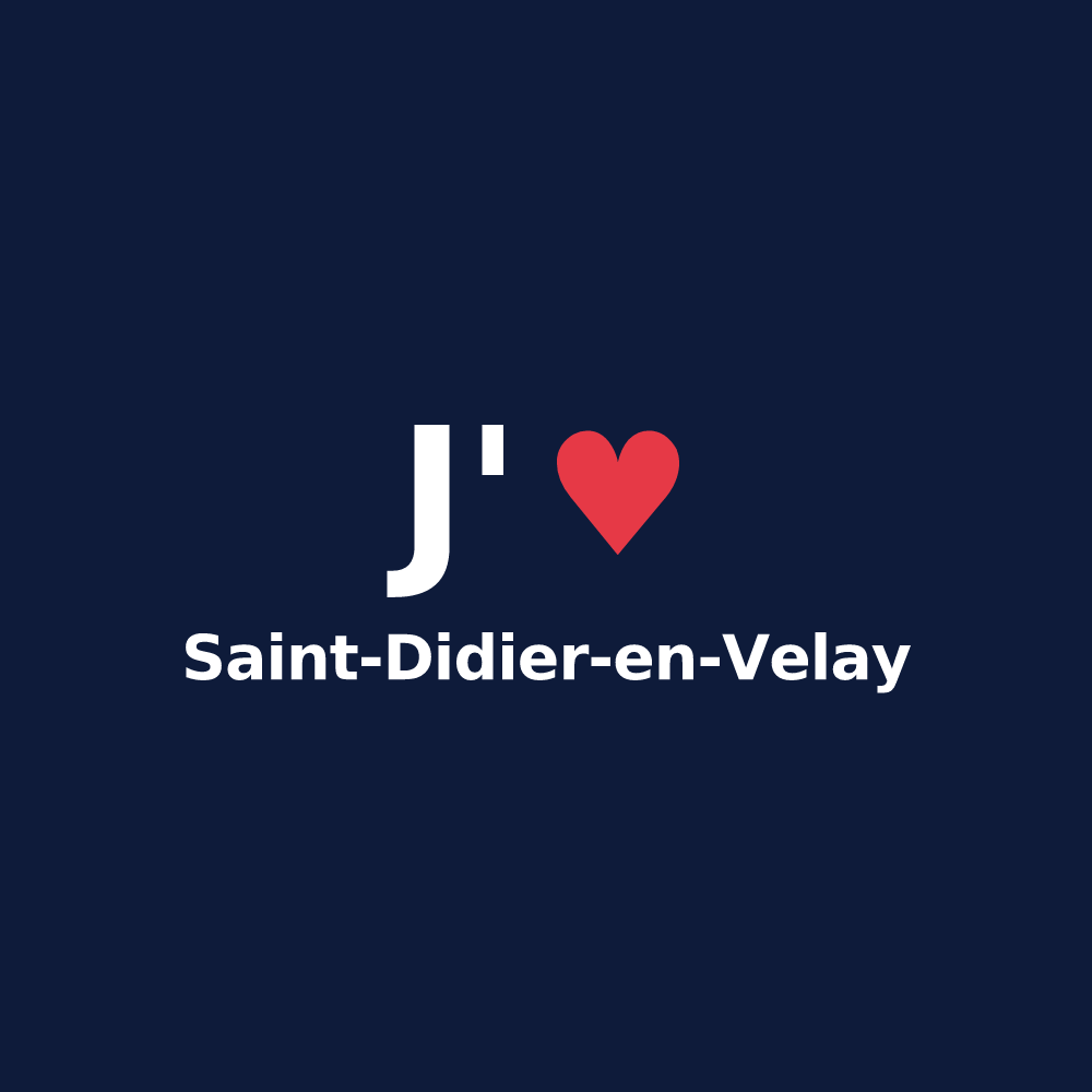 T-shirt personnalisé Saint-Didier-en-Velay — design J'aime Saint-Didier-en-Velay