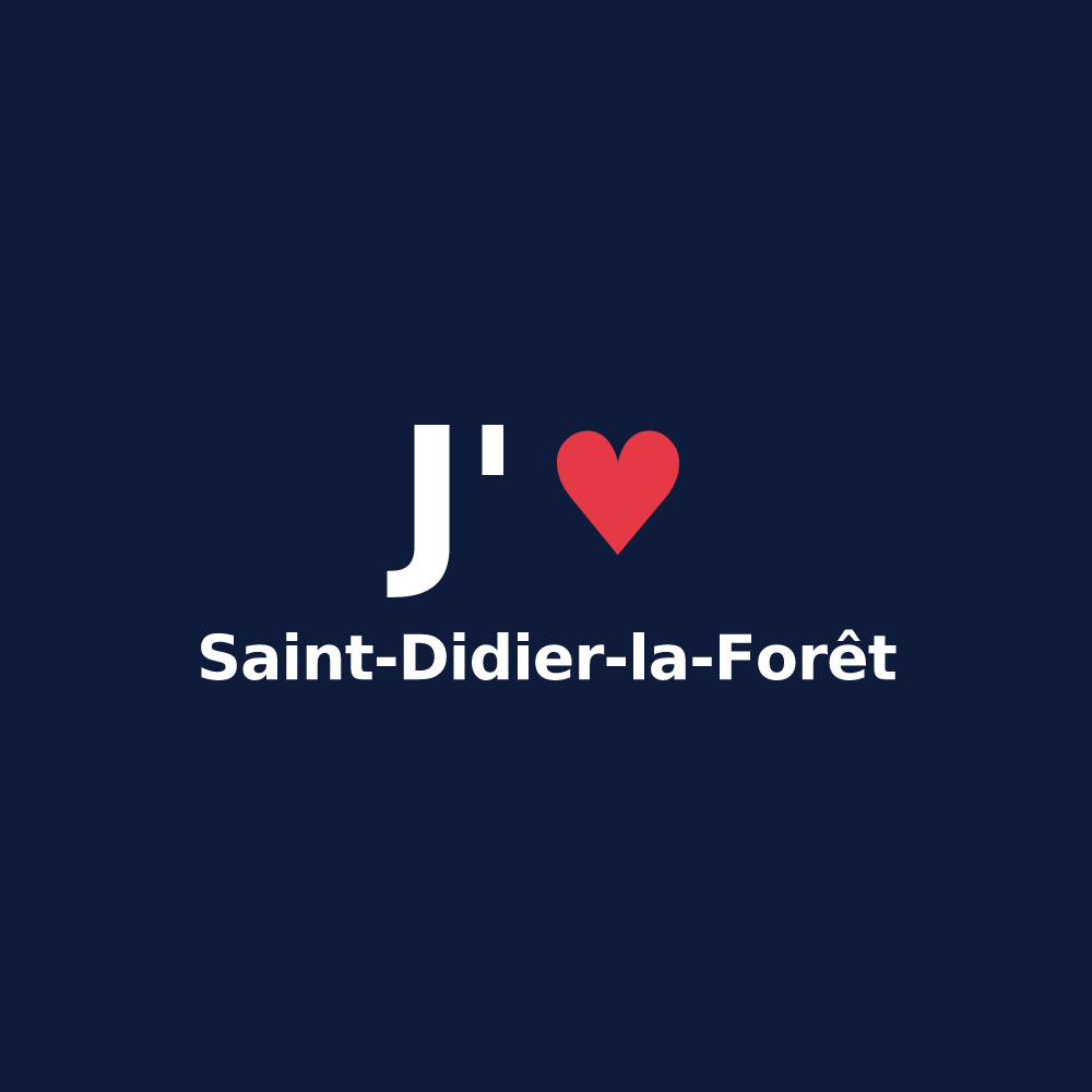 T-shirt personnalisé Saint-Didier-la-Forêt — design J'aime Saint-Didier-la-Forêt