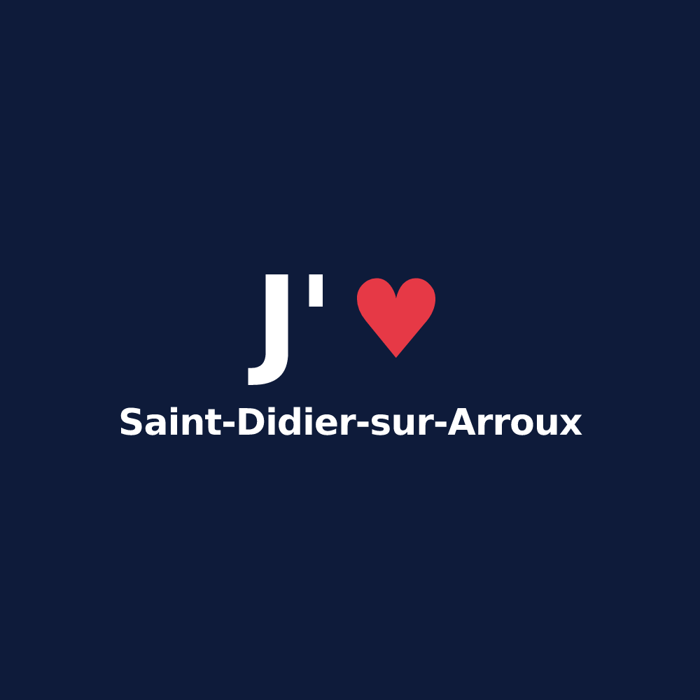 T-shirt personnalisé Saint-Didier-sur-Arroux — design J'aime Saint-Didier-sur-Arroux