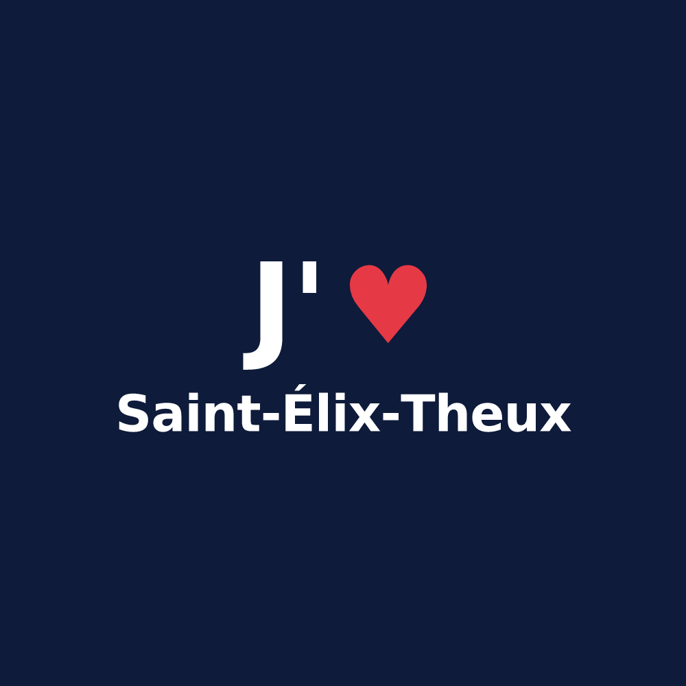 T-shirt personnalisé Saint-Élix-Theux — design J'aime Saint-Élix-Theux