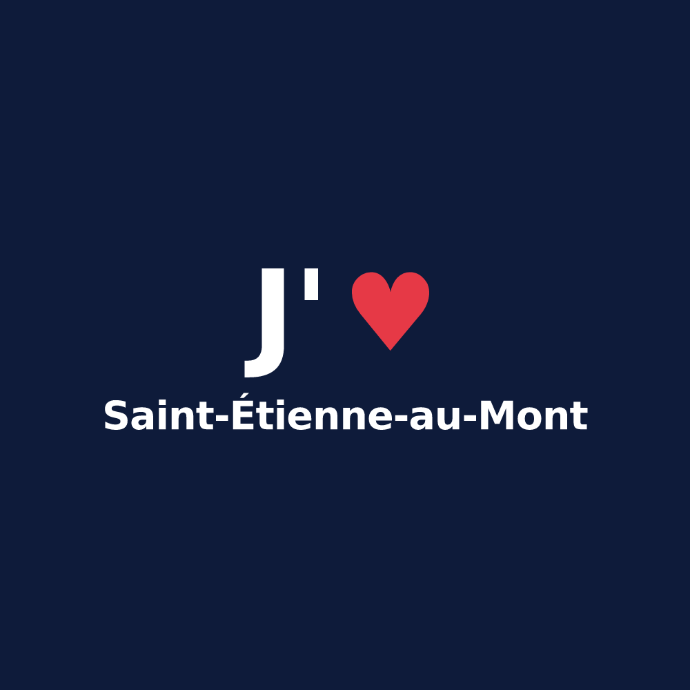 T-shirt personnalisé Saint-Étienne-au-Mont — design J'aime Saint-Étienne-au-Mont