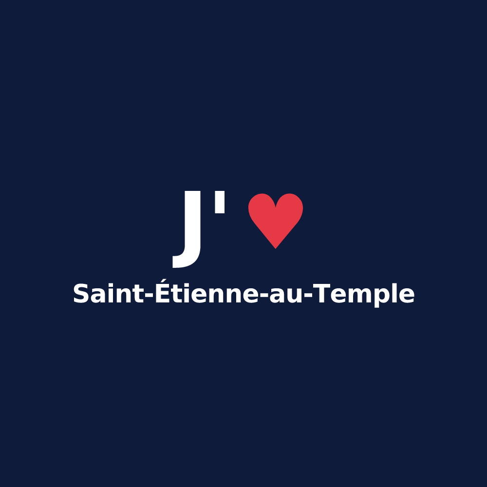 T-shirt personnalisé Saint-Étienne-au-Temple — design J'aime Saint-Étienne-au-Temple