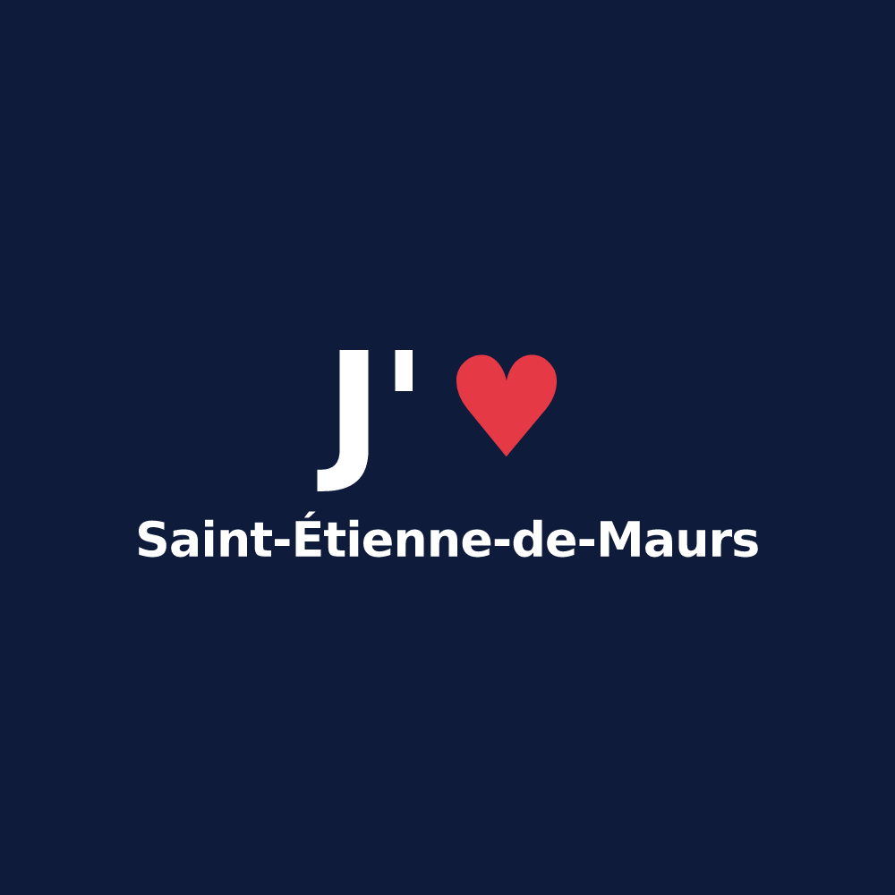 T-shirt personnalisé Saint-Étienne-de-Maurs — design J'aime Saint-Étienne-de-Maurs