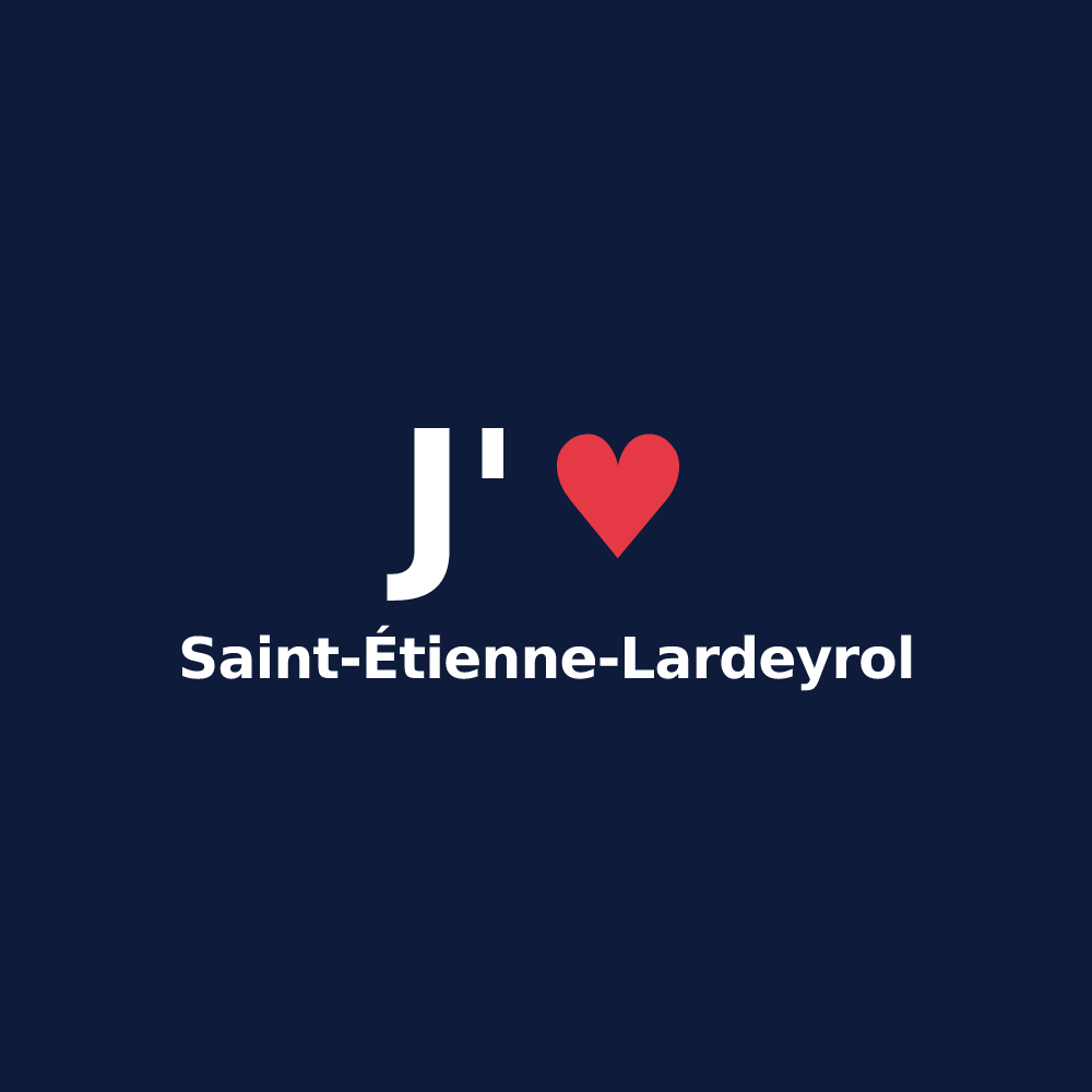 T-shirt personnalisé Saint-Étienne-Lardeyrol — design J'aime Saint-Étienne-Lardeyrol