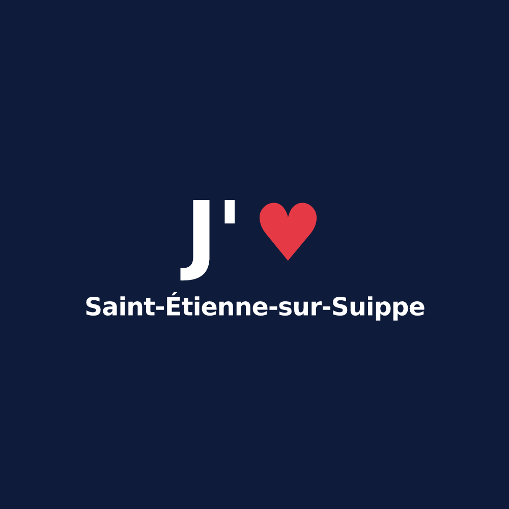 T-shirt personnalisé Saint-Étienne-sur-Suippe — design J'aime Saint-Étienne-sur-Suippe