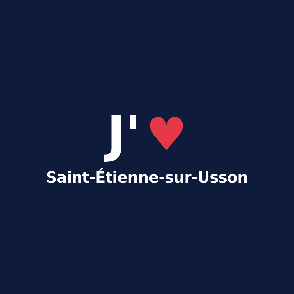 T-shirt personnalisé Saint-Étienne-sur-Usson — design J'aime Saint-Étienne-sur-Usson