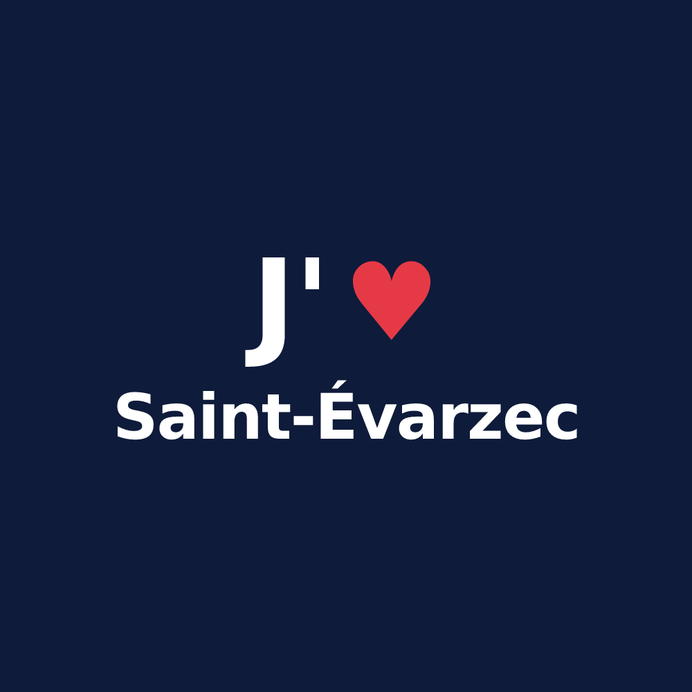 T-shirt personnalisé Saint-Évarzec — design J'aime Saint-Évarzec