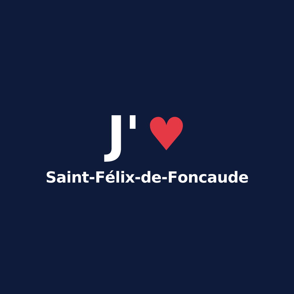 T-shirt personnalisé Saint-Félix-de-Foncaude — design J'aime Saint-Félix-de-Foncaude