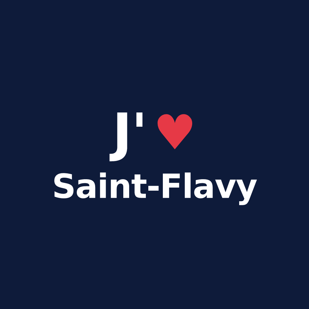 T-shirt personnalisé Saint-Flavy — design J'aime Saint-Flavy