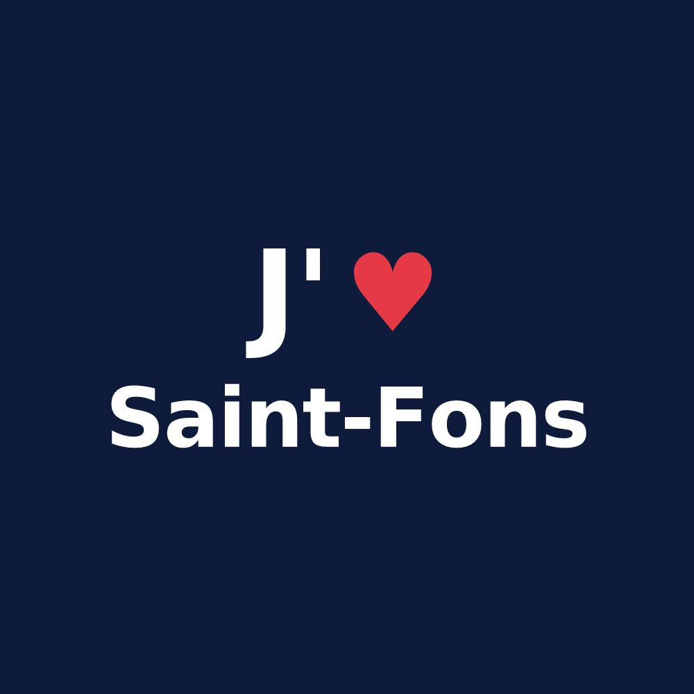 T-shirt personnalisé Saint-Fons — design J'aime Saint-Fons