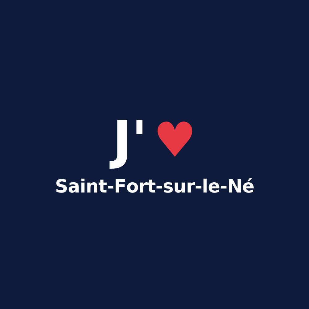 T-shirt personnalisé Saint-Fort-sur-le-Né — design J'aime Saint-Fort-sur-le-Né