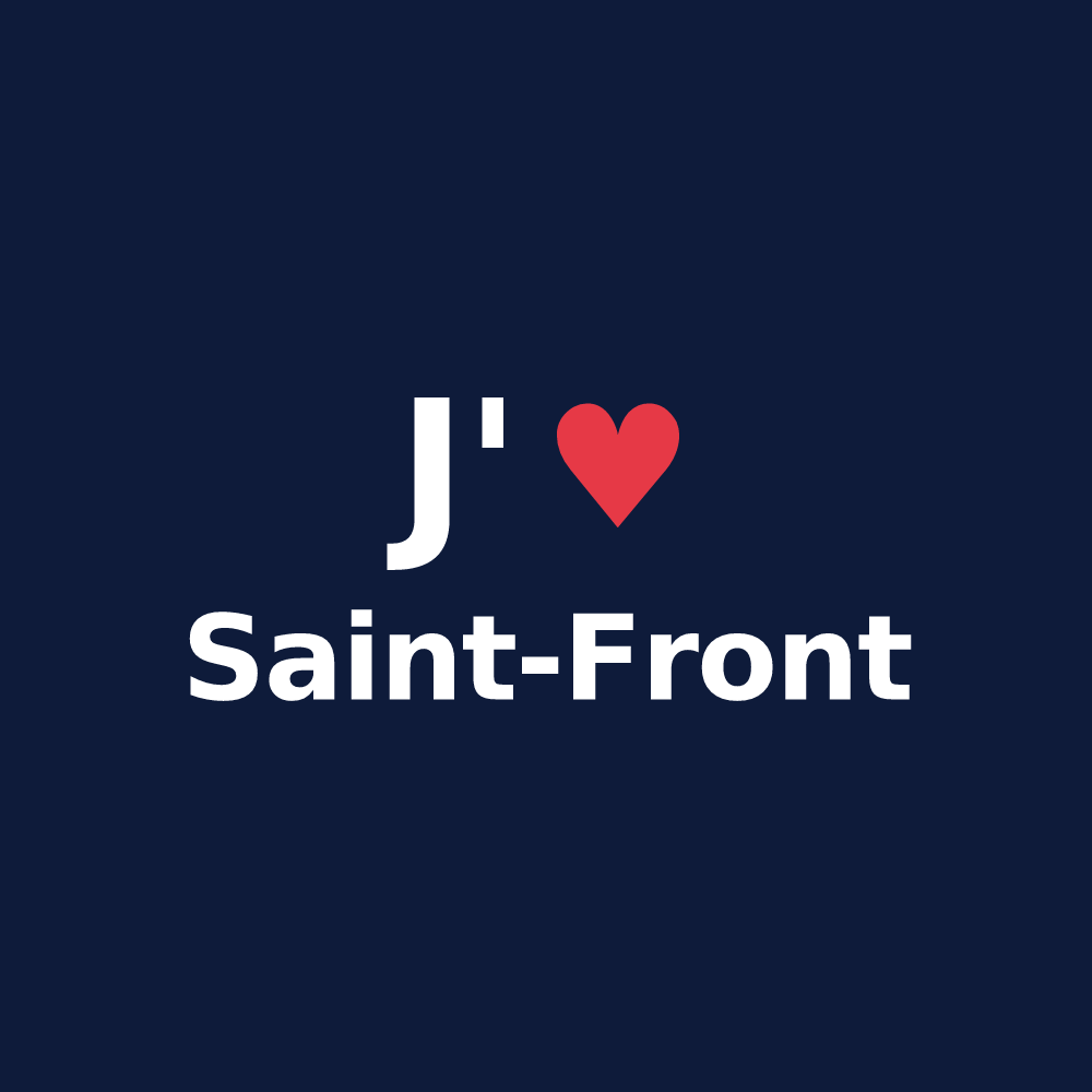 T-shirt personnalisé Saint-Front — design J'aime Saint-Front