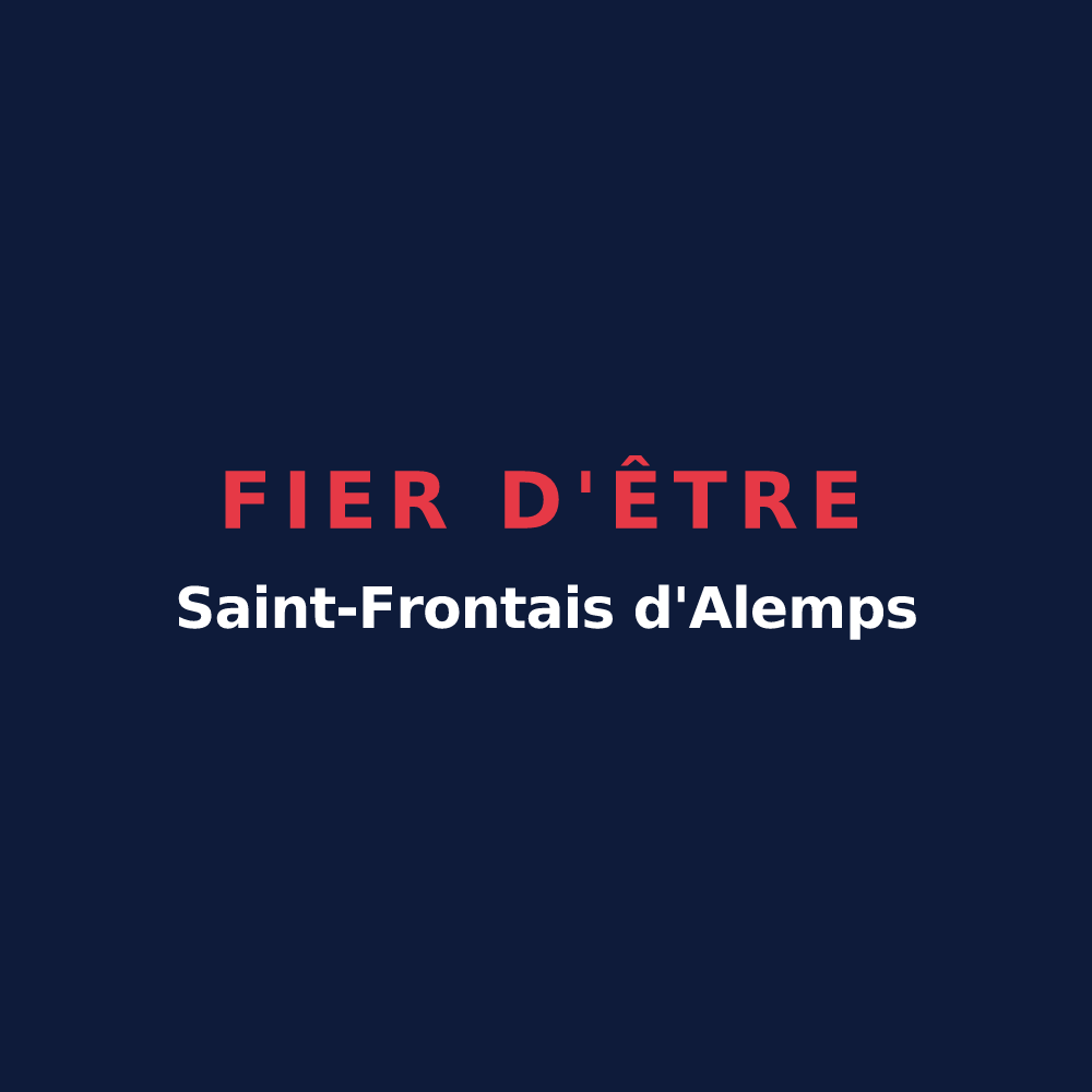 T-shirt « Fier d'être Saint-Frontais d'Alemps » — design pour Saint-Front-d'Alemps