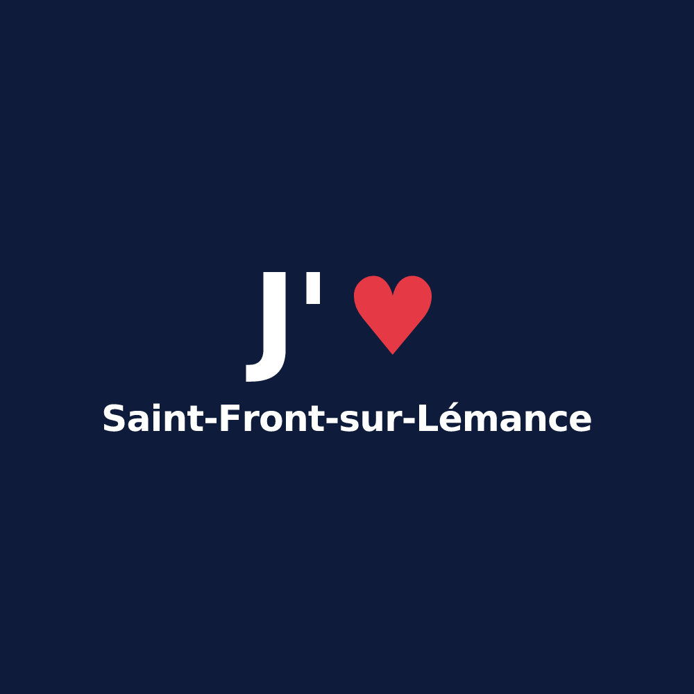 T-shirt personnalisé Saint-Front-sur-Lémance — design J'aime Saint-Front-sur-Lémance