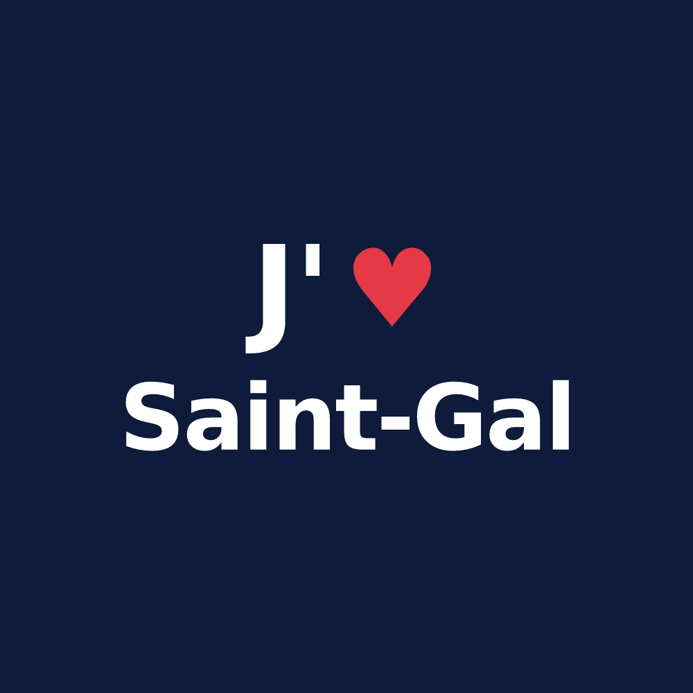 T-shirt personnalisé Saint-Gal — design J'aime Saint-Gal