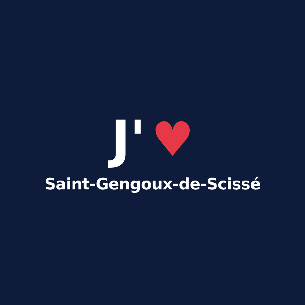 T-shirt personnalisé Saint-Gengoux-de-Scissé — design J'aime Saint-Gengoux-de-Scissé