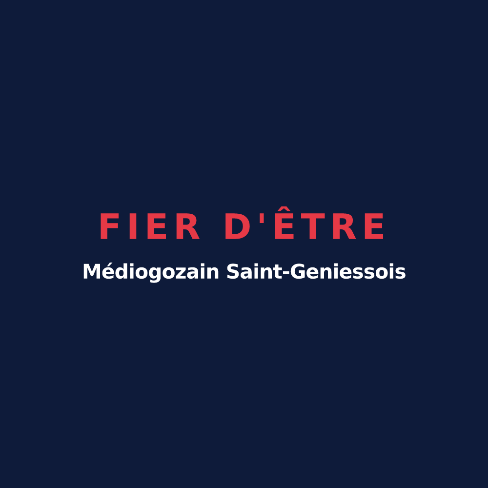 T-shirt « Fier d'être Médiogozain 
Saint-Geniessois » — design pour Saint-Geniès-de-Malgoirès