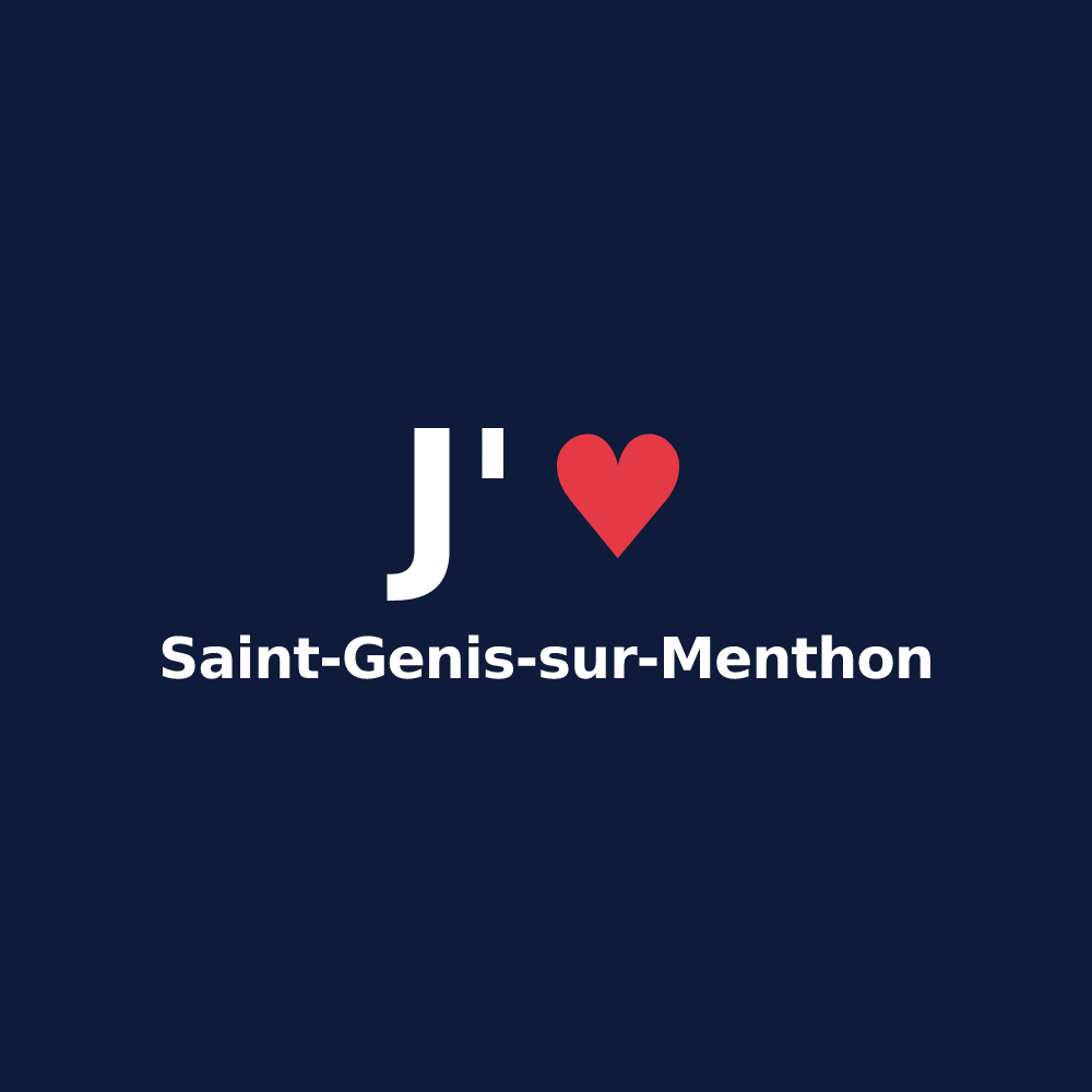 T-shirt personnalisé Saint-Genis-sur-Menthon — design J'aime Saint-Genis-sur-Menthon