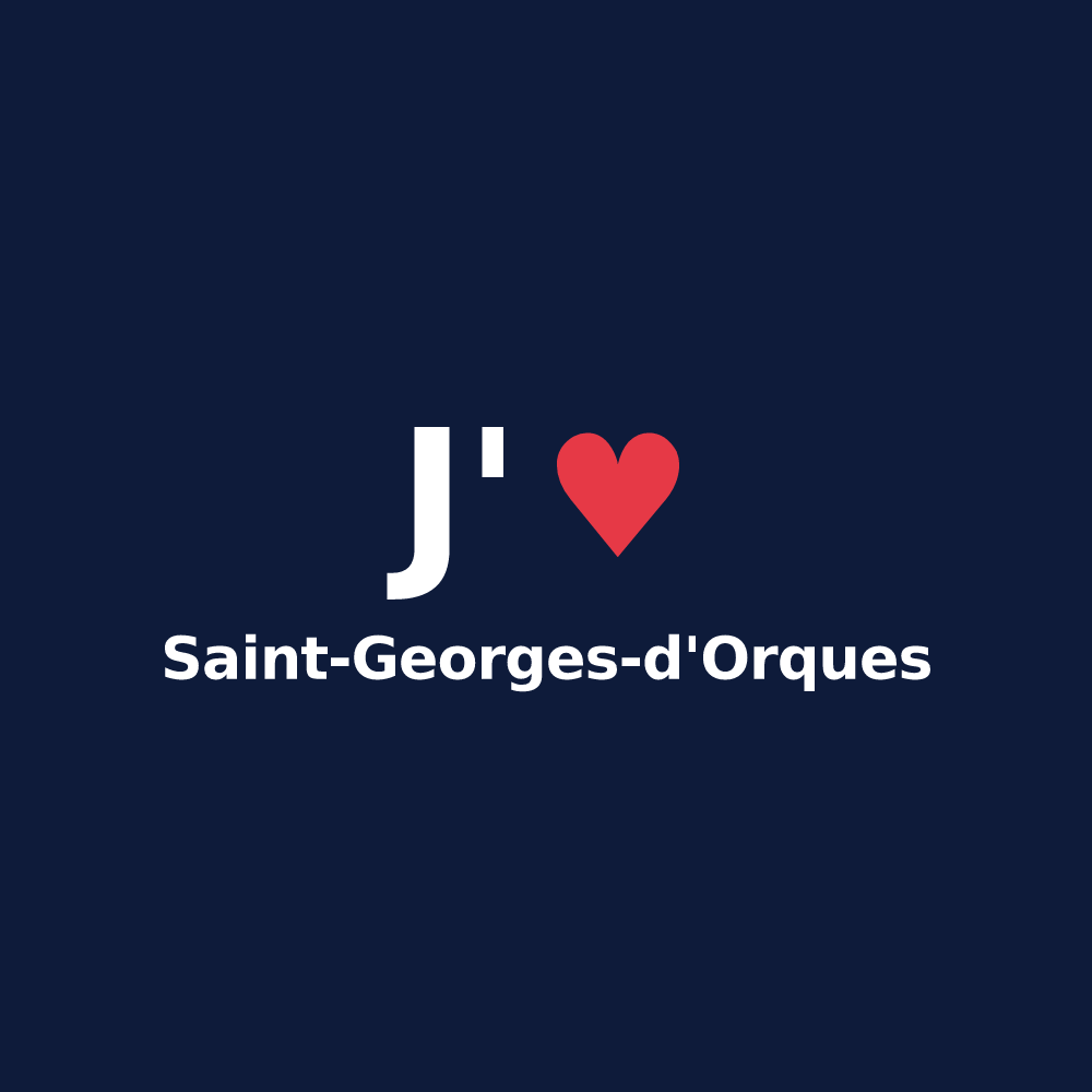 T-shirt personnalisé Saint-Georges-d'Orques — design J'aime Saint-Georges-d'Orques