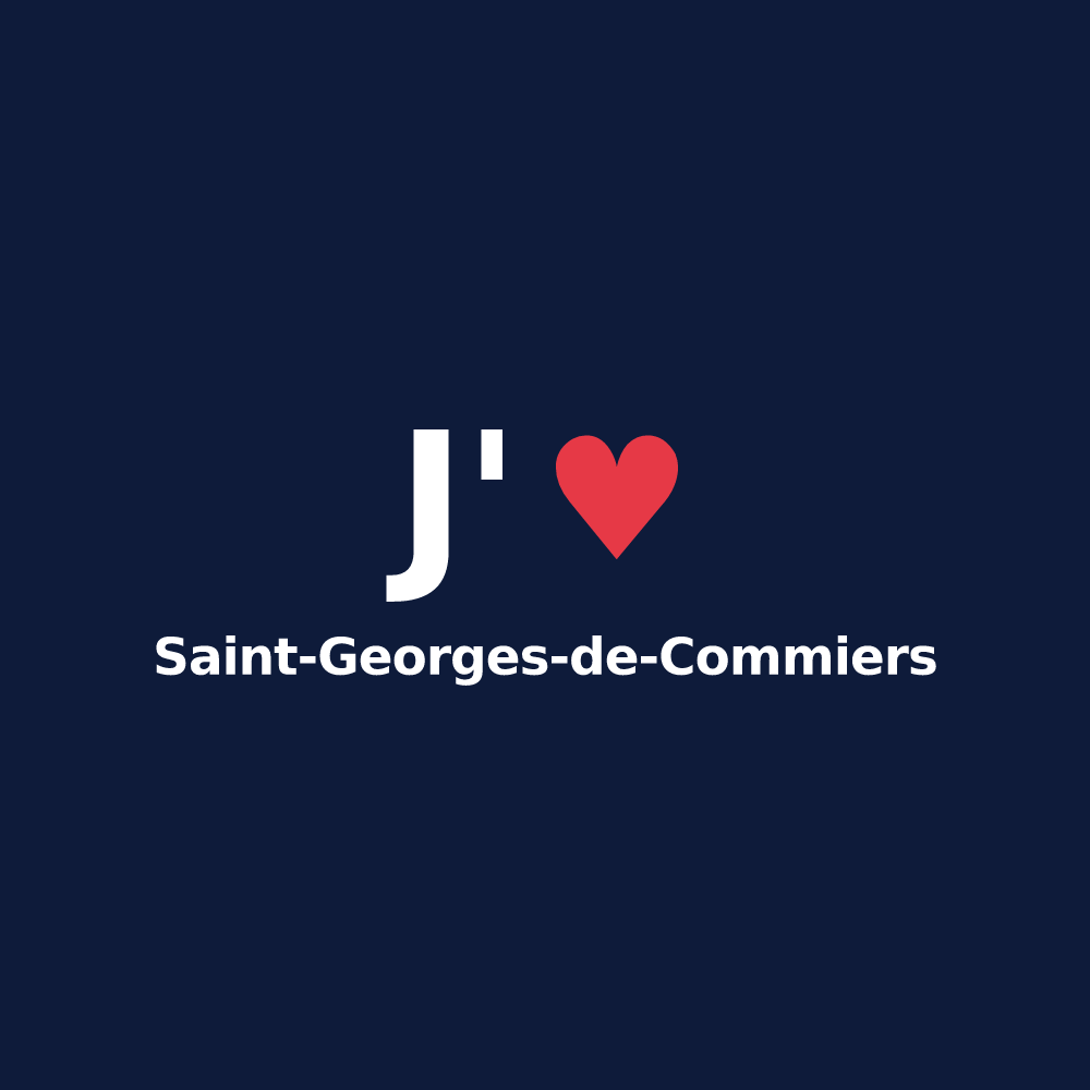 T-shirt personnalisé Saint-Georges-de-Commiers — design J'aime Saint-Georges-de-Commiers