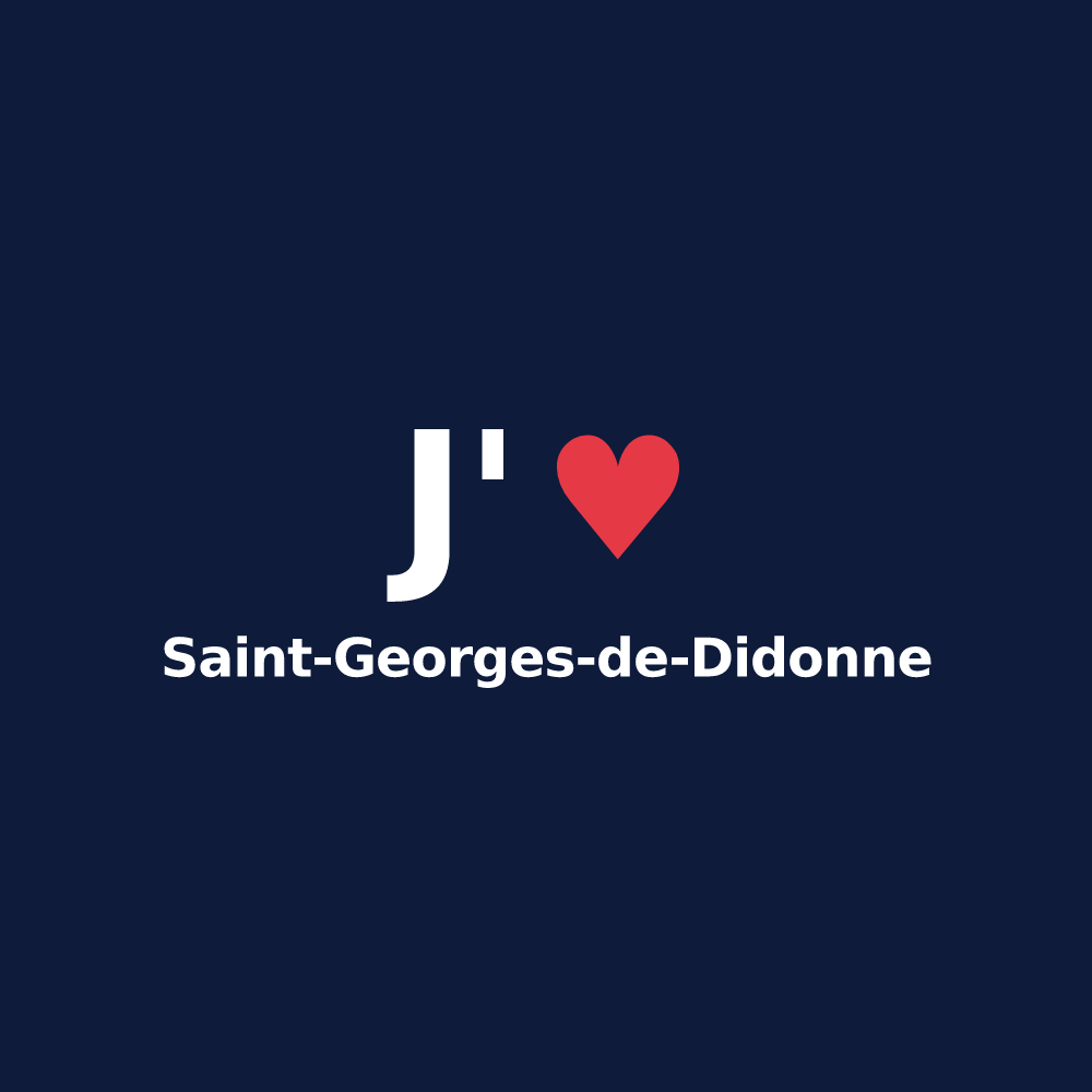 T-shirt personnalisé Saint-Georges-de-Didonne — design J'aime Saint-Georges-de-Didonne