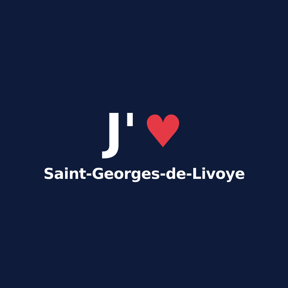 T-shirt personnalisé Saint-Georges-de-Livoye — design J'aime Saint-Georges-de-Livoye