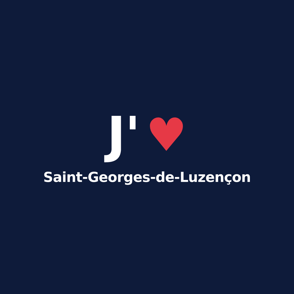 T-shirt personnalisé Saint-Georges-de-Luzençon — design J'aime Saint-Georges-de-Luzençon