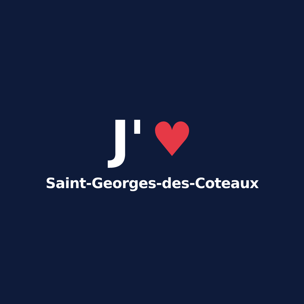 T-shirt personnalisé Saint-Georges-des-Coteaux — design J'aime Saint-Georges-des-Coteaux