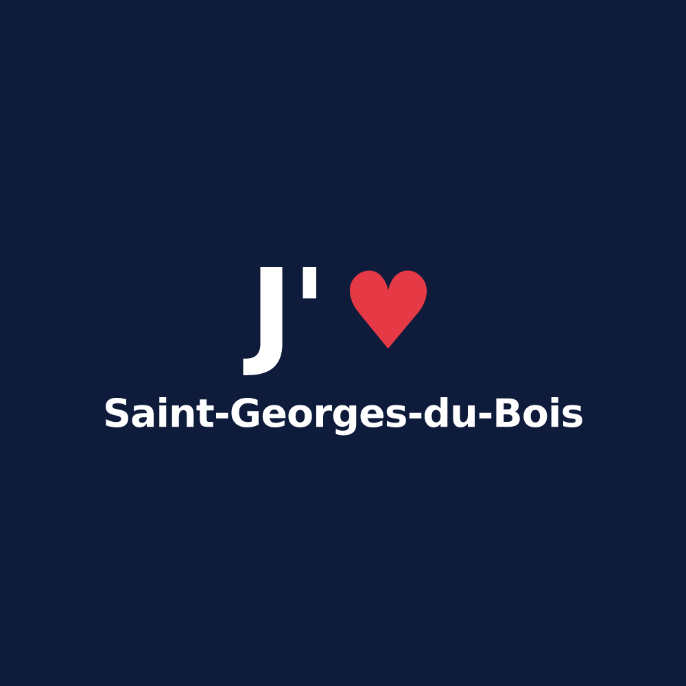 T-shirt personnalisé Saint-Georges-du-Bois — design J'aime Saint-Georges-du-Bois