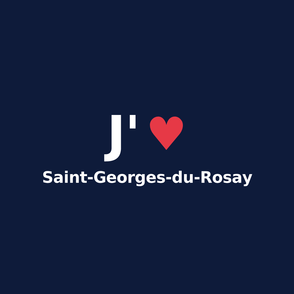 T-shirt personnalisé Saint-Georges-du-Rosay — design J'aime Saint-Georges-du-Rosay