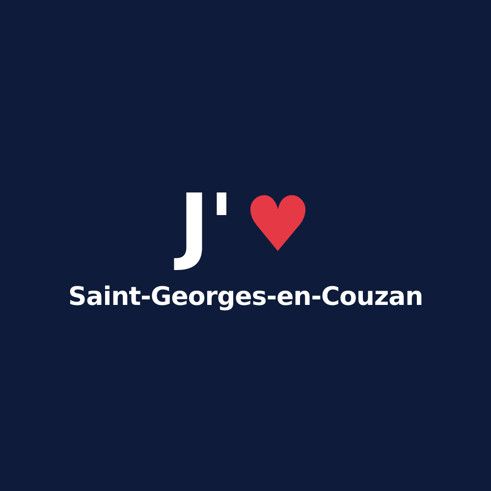 T-shirt personnalisé Saint-Georges-en-Couzan — design J'aime Saint-Georges-en-Couzan