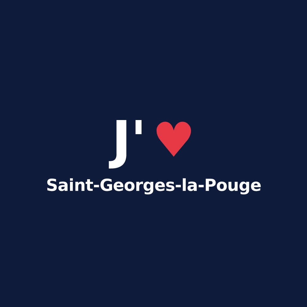 T-shirt personnalisé Saint-Georges-la-Pouge — design J'aime Saint-Georges-la-Pouge