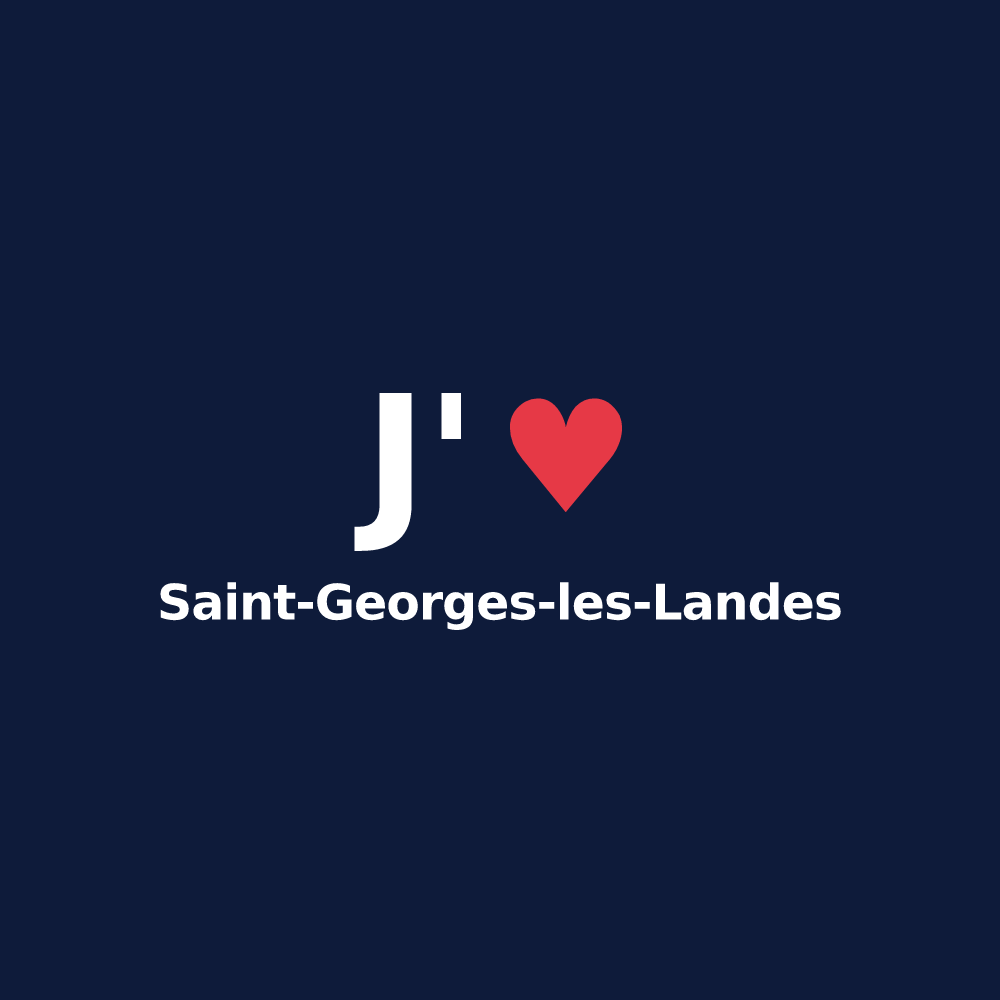 T-shirt personnalisé Saint-Georges-les-Landes — design J'aime Saint-Georges-les-Landes