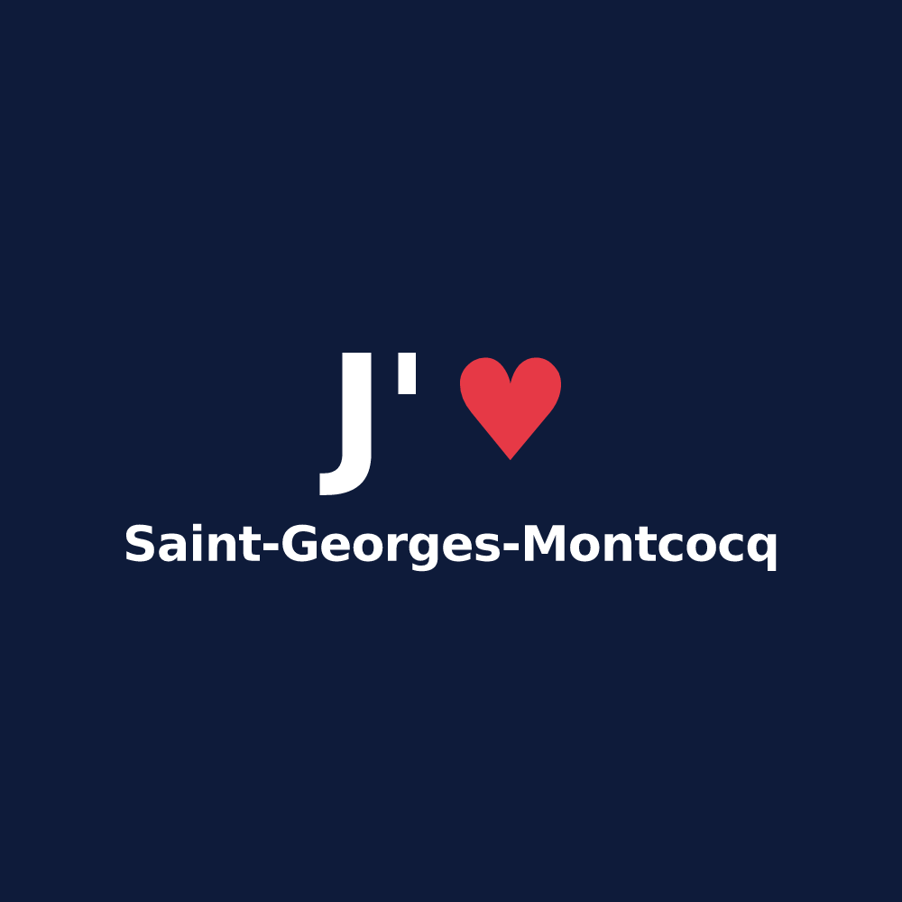 T-shirt personnalisé Saint-Georges-Montcocq — design J'aime Saint-Georges-Montcocq