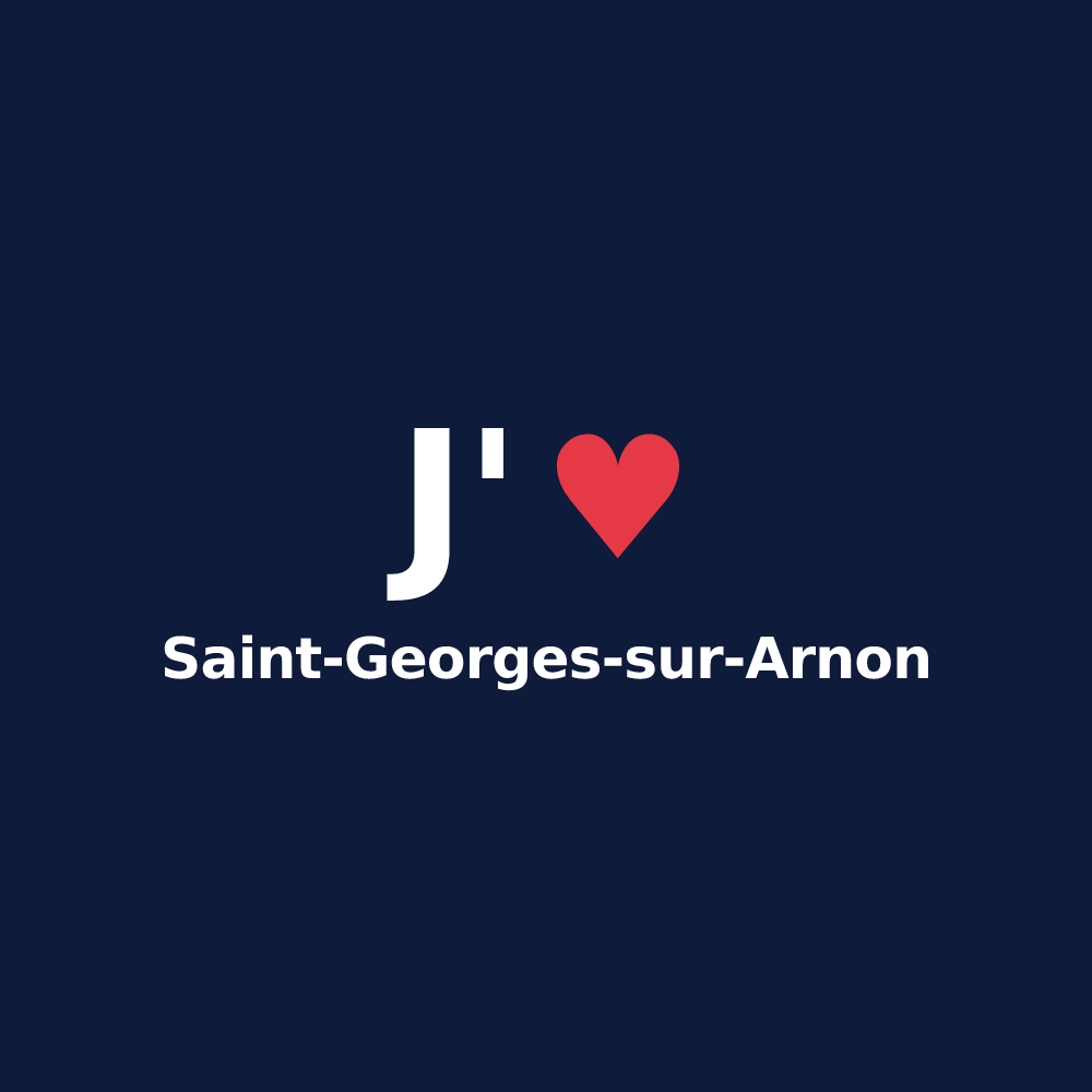 T-shirt personnalisé Saint-Georges-sur-Arnon — design J'aime Saint-Georges-sur-Arnon