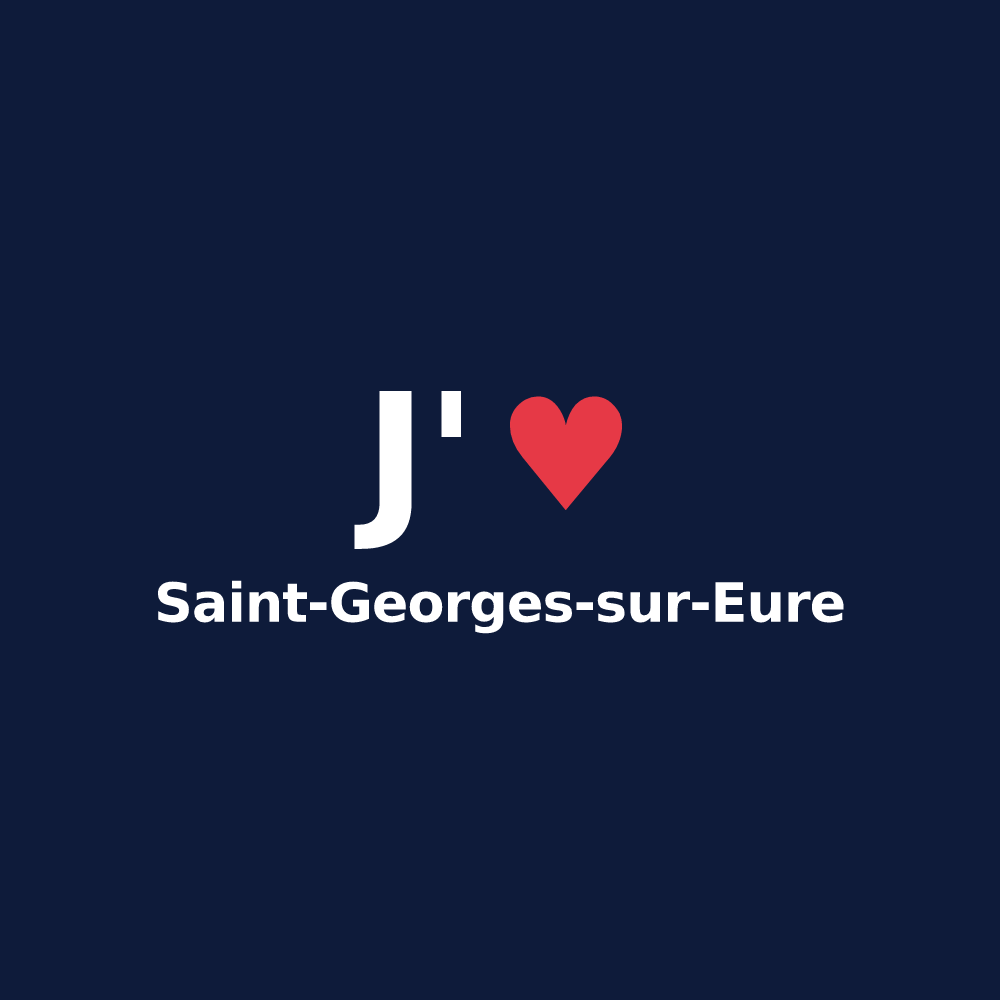 T-shirt personnalisé Saint-Georges-sur-Eure — design J'aime Saint-Georges-sur-Eure