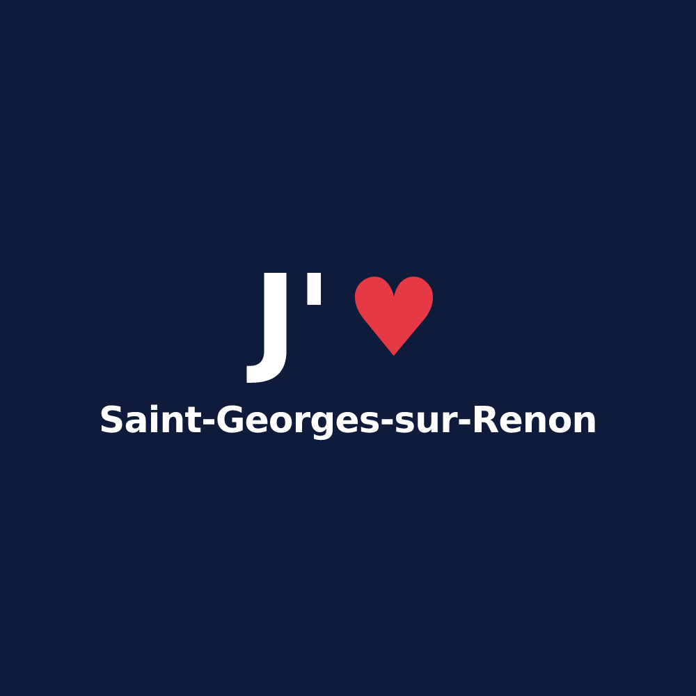 T-shirt personnalisé Saint-Georges-sur-Renon — design J'aime Saint-Georges-sur-Renon