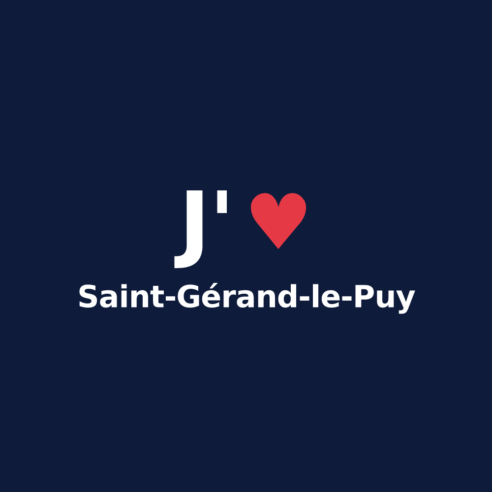 T-shirt personnalisé Saint-Gérand-le-Puy — design J'aime Saint-Gérand-le-Puy