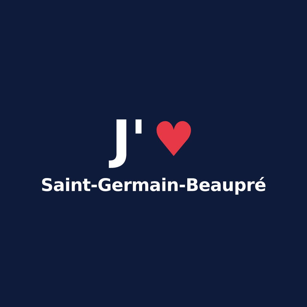 T-shirt personnalisé Saint-Germain-Beaupré — design J'aime Saint-Germain-Beaupré