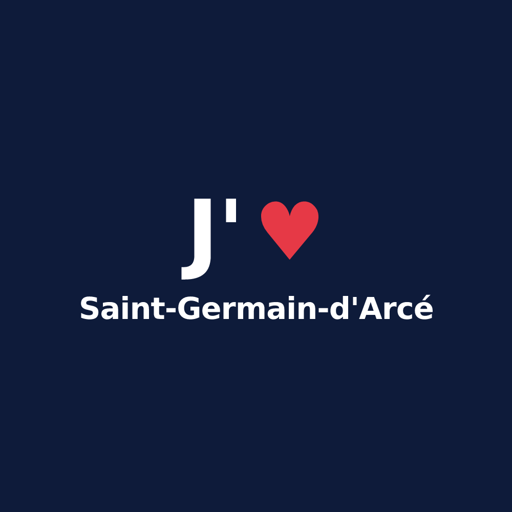 T-shirt personnalisé Saint-Germain-d'Arcé — design J'aime Saint-Germain-d'Arcé