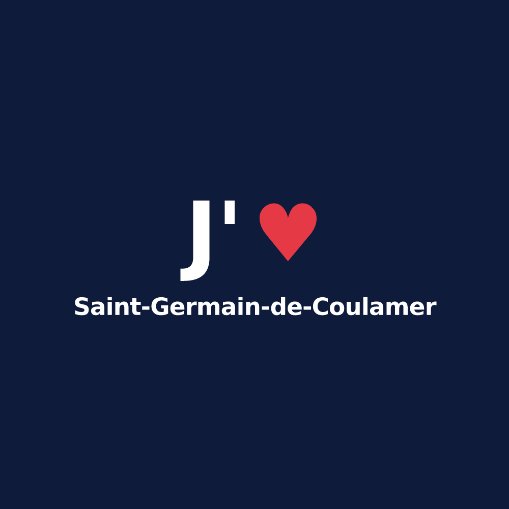 T-shirt personnalisé Saint-Germain-de-Coulamer — design J'aime Saint-Germain-de-Coulamer