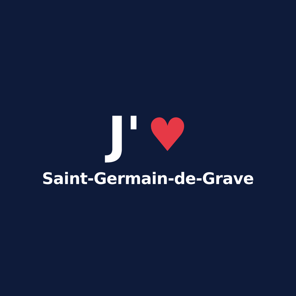 T-shirt personnalisé Saint-Germain-de-Grave — design J'aime Saint-Germain-de-Grave