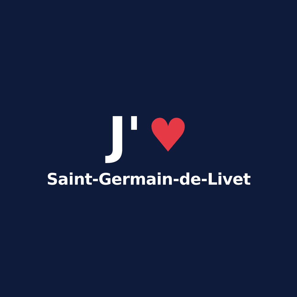 T-shirt personnalisé Saint-Germain-de-Livet — design J'aime Saint-Germain-de-Livet