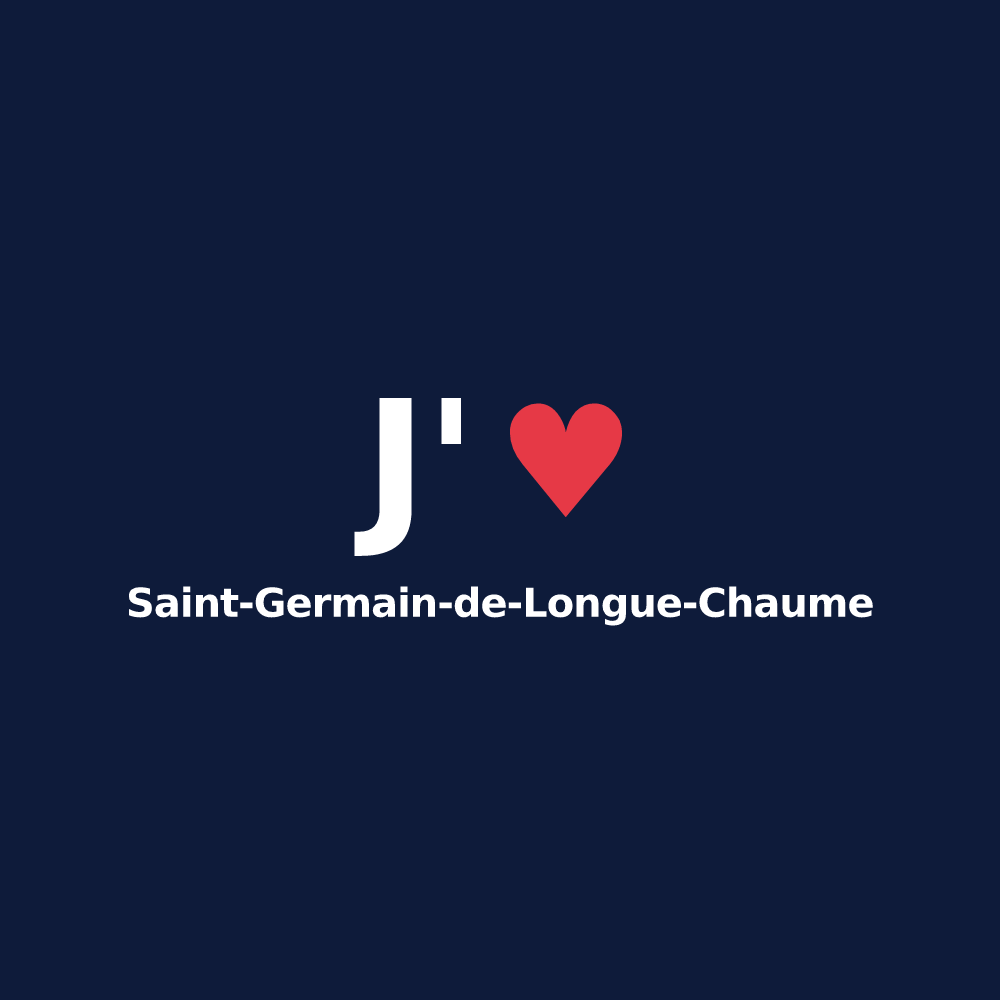 T-shirt personnalisé Saint-Germain-de-Longue-Chaume — design J'aime Saint-Germain-de-Longue-Chaume