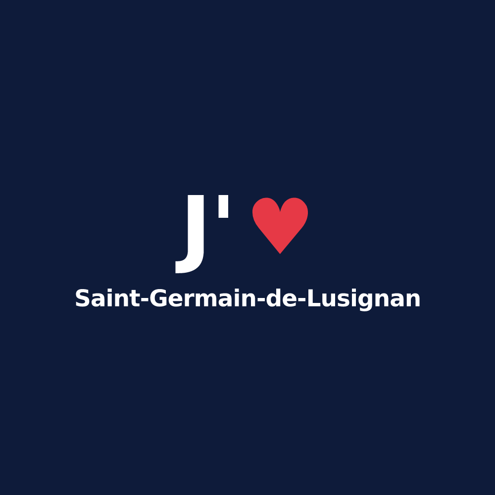T-shirt personnalisé Saint-Germain-de-Lusignan — design J'aime Saint-Germain-de-Lusignan