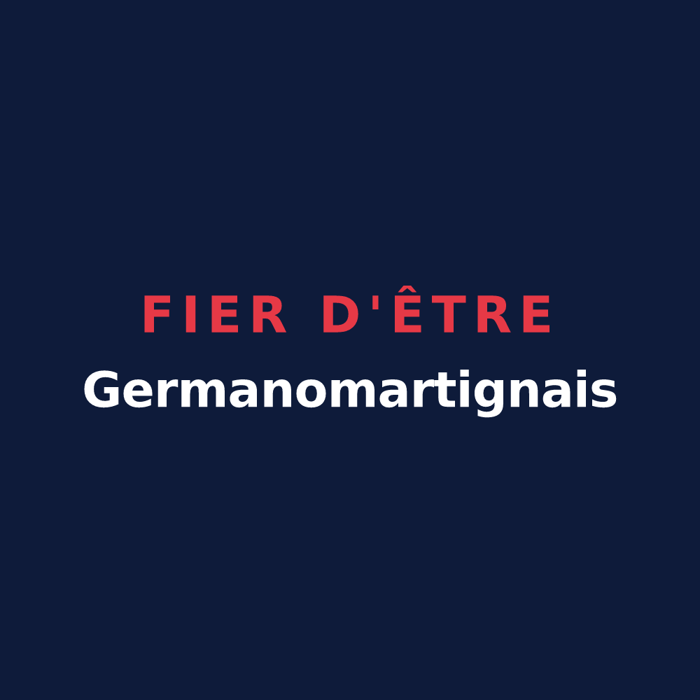 T-shirt « Fier d'être Germanomartignais » — design pour Saint-Germain-de-Martigny