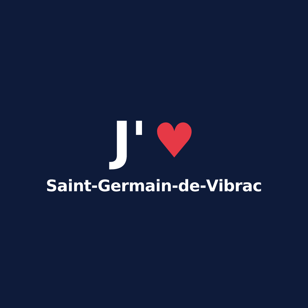 T-shirt personnalisé Saint-Germain-de-Vibrac — design J'aime Saint-Germain-de-Vibrac